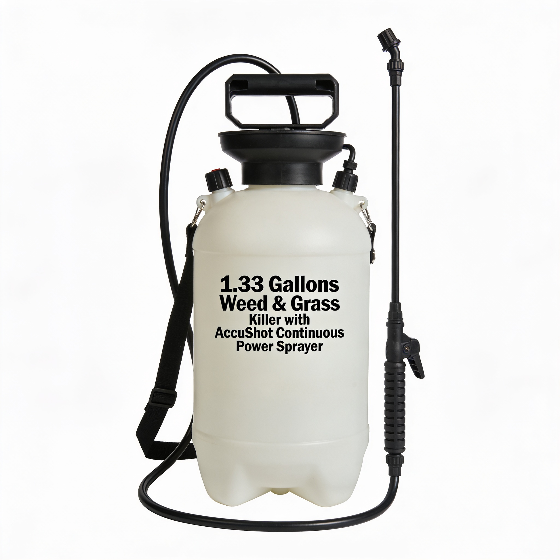 SherylGarden Weed & Grass Killer, 1.33 Gallons, With AccuShot Continuous Power Sprayer Kills Broadleaf Weeds and Grasses Down to the Root, Rainproof in 15 Minutes with Visible Results in 3 Hours